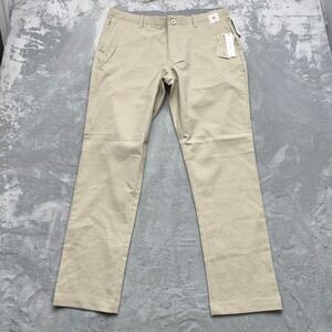 New Tommy Bahama IslandZone Pants Mens 36x32 Tan Stretch On Par Golf Chino UPF